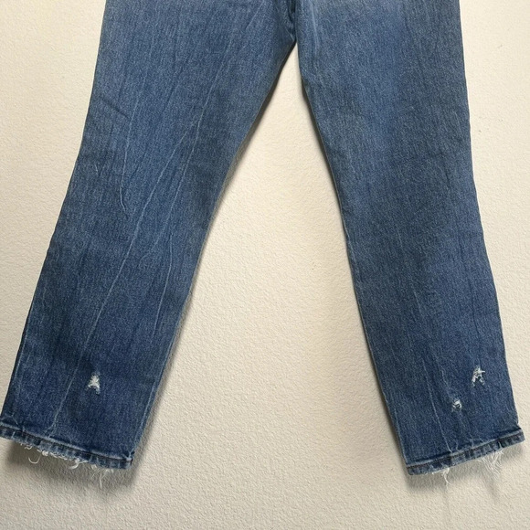 Abercrombie & Fitch Curve Love Mom High Rise Distressed Jeans 27/ 4 Regular - Picture 11 of 15